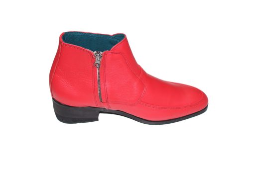 Giày Zipper Boots Nam Màu Đỏ Da Bò Thật . Mã số: B345 - Hình ảnh 3