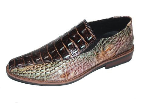 Giày Tây Nam Loafer Da Bò Dập Vân Cá Sấu. Mã Số: T372 - Hình ảnh 3