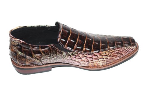 Giày Tây Nam Loafer Da Bò Dập Vân Cá Sấu. Mã Số: T372 - Hình ảnh 4