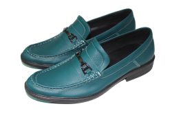 Giày lười nam da bò thật màu xanh lá. Mã số: M184