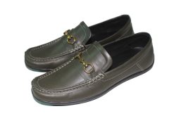 Giày mọi nam da bò thật màu rêu. Mã số: M181